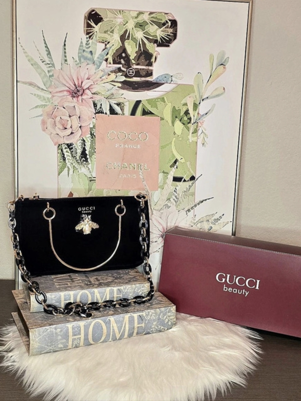 Gwp NIB Gucci Black & Gold Shoulder Bag